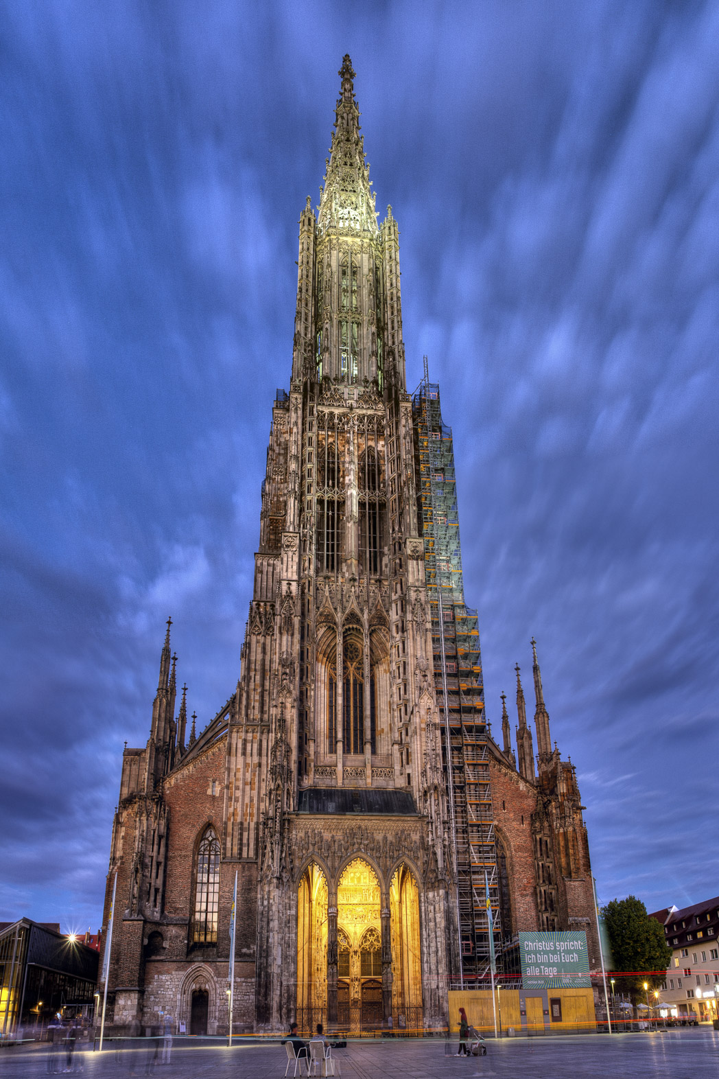 Ulmer M&uuml;nster zur Blauen Stunde